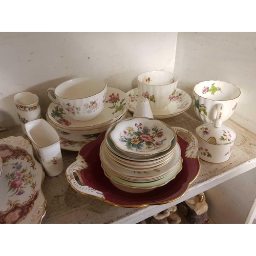 394 - SHELF OF ROYAL TUSCAN WINDSOR CHINA, MINTON CHINAWARE