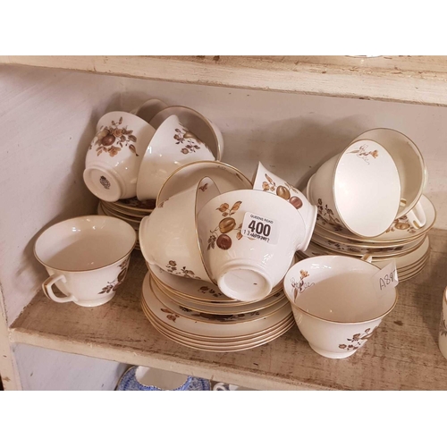 400 - ROYAL WORCESTERSHIRE TEA WARE & COALPORT PART TEA WARE