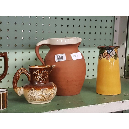 440 - POTTERY JUGS ETC