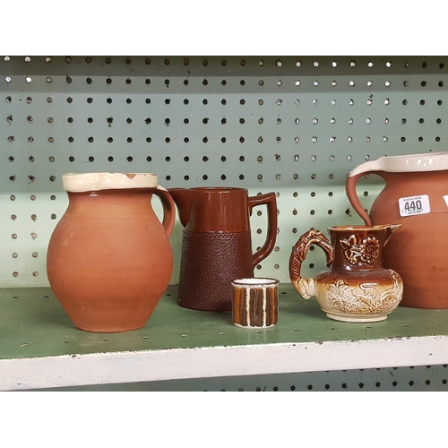 440 - POTTERY JUGS ETC