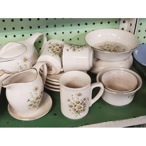 447 - 2 SHELVES OF KERNEWEK DINNERWARE