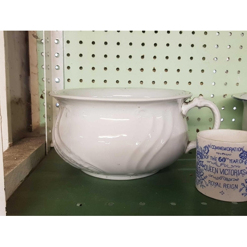 449 - CHAMBER POT, ROYAL COMMEMORATIVE MUGS