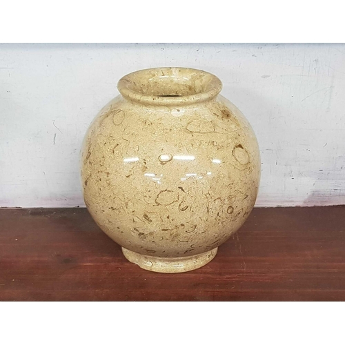 458 - POLISHED MARBLE VASE