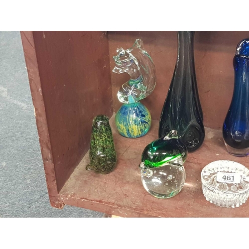 461 - PAPER WEIGHTS & GLASS VASES