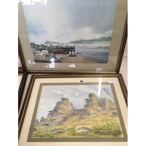 466 - 4 F/G PICTURES, 3 OF BOATS & 1 IS OF THE MOORS