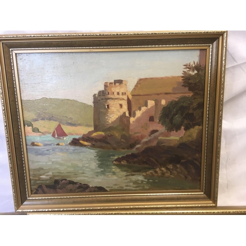 483 - 4 GILT F/G WATERCOLOURS OF SOUTH DEVON SHORELAND SCENES & 2 F/G WATERCOLOURS OF SOUTH AFRICA & 2 GIL... 