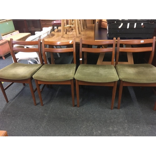 498 - 4 MATCHING MID CENTURY DINING CHAIRS (BY PETER HAYWARD?)