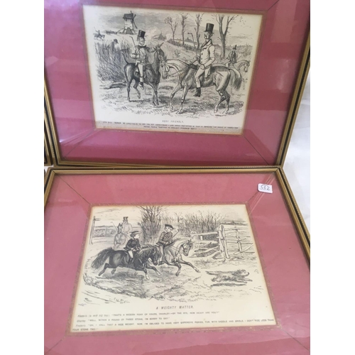 552 - SET OF 4 ANTIQUE EQUESTRIAN PRINTS