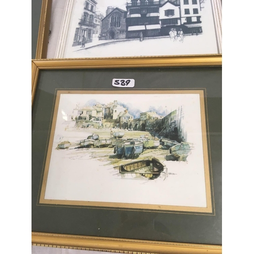 589 - 6 F/G PRINTS, SOME EXETER SCENES