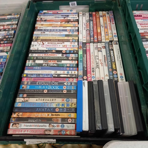 614 - 3 CARTONS OF DVD'S