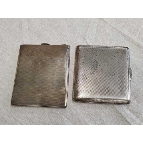 646 - 2 SILVER CIGARETTE CASE, APPROX 250g