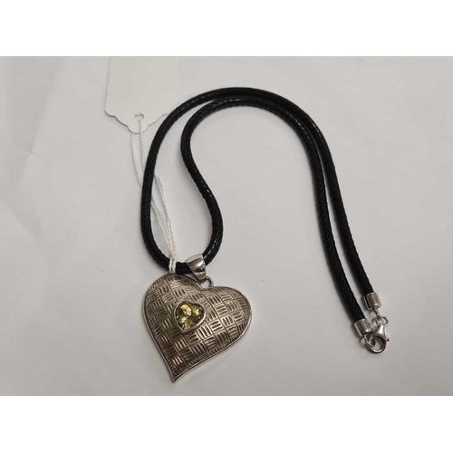 666 - SILVER HEART PENDANT NECKLACE