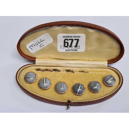 677 - BOX SET OF 6 WAISTCOAT BUTTONS