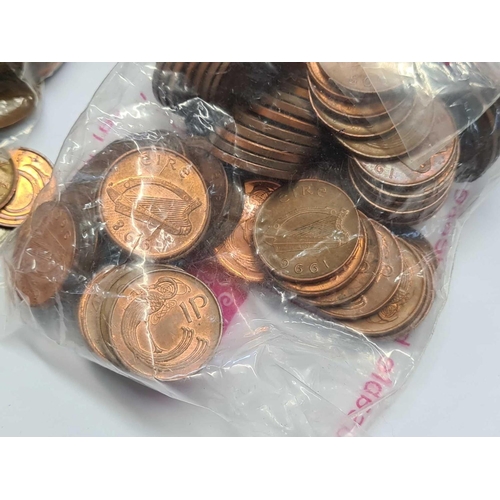 685 - A TUB OF IRISH  & OTHER COINS