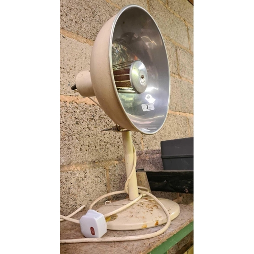 7 - VINTAGE INFRARED HEAT LAMP