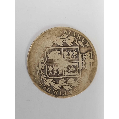 706 - A VICTORIAN SILVER HALF CROWN 1875