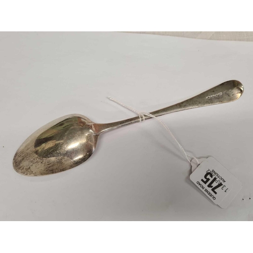 715 - A GEORGE III SILVER TABLE SPOON, LONDON 1808 BY R.C, G.S