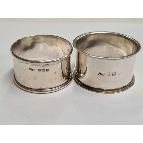 719 - TWO SILVER NAPKIN RINGS BOTH B'HAM