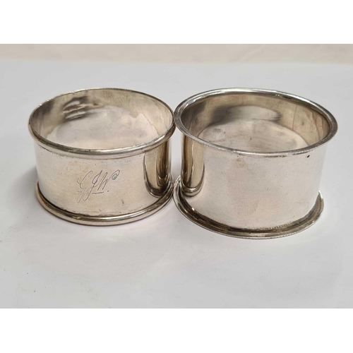 719 - TWO SILVER NAPKIN RINGS BOTH B'HAM