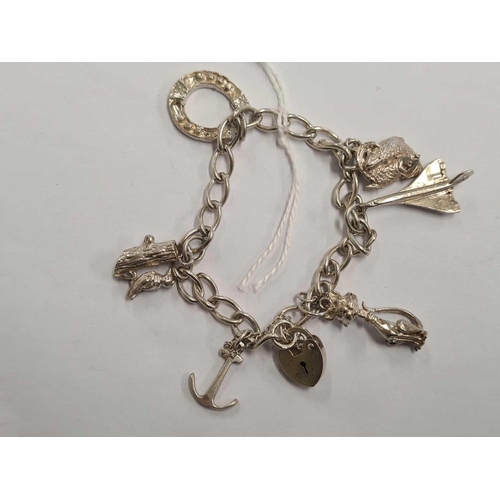 747 - A SILVER CHARM BRACELET