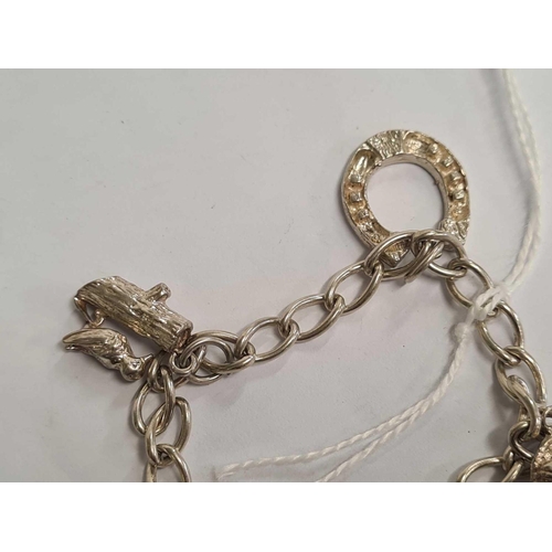 747 - A SILVER CHARM BRACELET