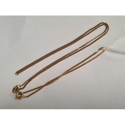 749 - A FINE 9ct GOLD NECK CHAIN 18'' LONG