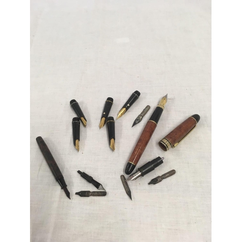 832 - SMALL QTY OF FOUNTAIN PEN PARTS