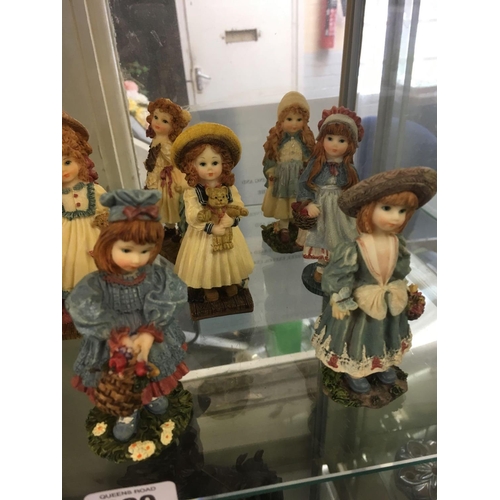 839 - COLLECTION OF 11 HEG HANDEL SMALL FIGURINES OF YOUNG GIRLS