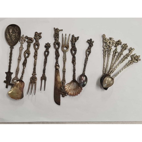 849 - QTY OF DECORATIVE TEA SPOONS & FORKS