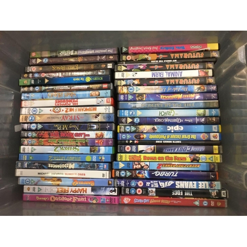 867 - 2 CARTONS & A SUITCASE OF VARIOUS DVD'S