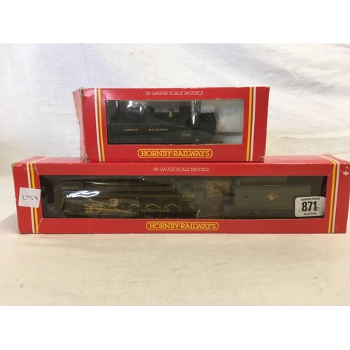 871 - 2 BOXED HORNBY RAILWAY LOCOMOTIVES