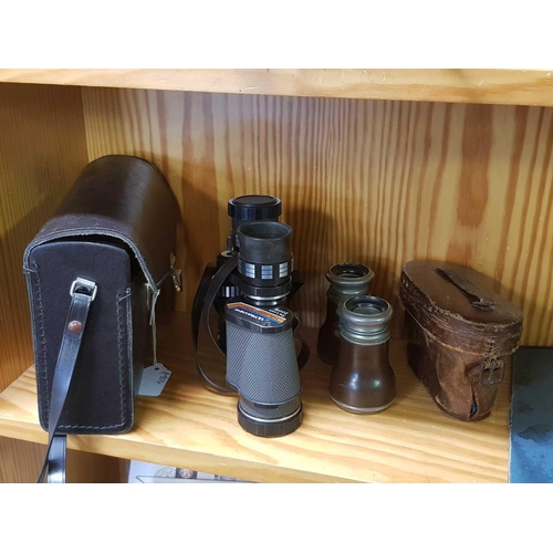 902 - 2 PAIR OF BINOCULARS IN ORIGINAL CASES, 1 ULTRA VIEW DELUX ZOOM, THE OTHER UNKNOWN MAKER, POSSIBLY M... 