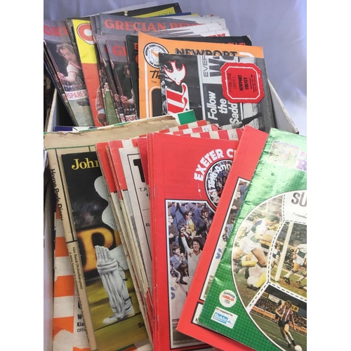 924 - 2 BOXES OF EXETER CITY PROGRAMMES 1969 - 1990 & CUP MATCH PROGRAMMES