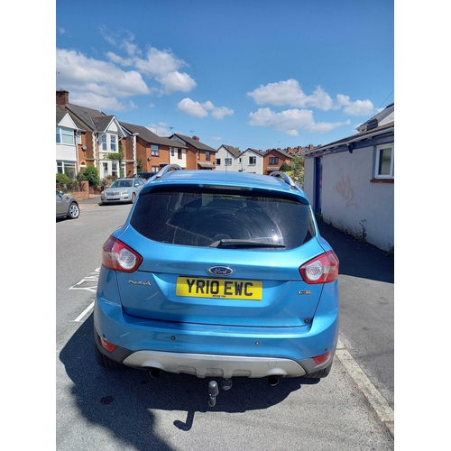 1 - FORD KUGA TITANIUM TDCI, BLUE, 1997CC, DIESEL, 5 DOOR, MOT 25TH JULY 2022, REGISTRATION  : YR10 EWC,... 