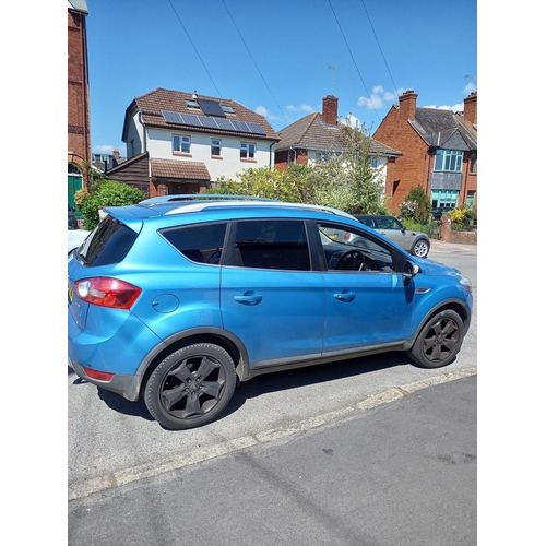 1 - FORD KUGA TITANIUM TDCI, BLUE, 1997CC, DIESEL, 5 DOOR, MOT 25TH JULY 2022, REGISTRATION  : YR10 EWC,... 