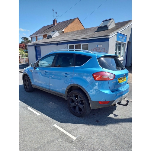 1 - FORD KUGA TITANIUM TDCI, BLUE, 1997CC, DIESEL, 5 DOOR, MOT 25TH JULY 2022, REGISTRATION  : YR10 EWC,... 