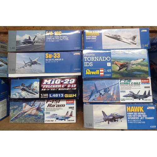 144 - LARGE QTY OF REVELL & OTHER AIRCRAFT HELICOPTER KITS, SOLD AS SEEN