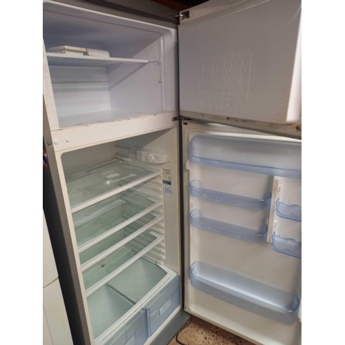 186 - GREY INDESIT FRIDGE FREEZER