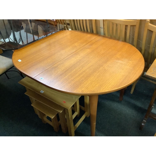 240 - VINTAGE EXTENDING TEAK DINING TABLE BY PORTWOOD FURNITURE, 4ft 6'' EXTENDING TO 6ft