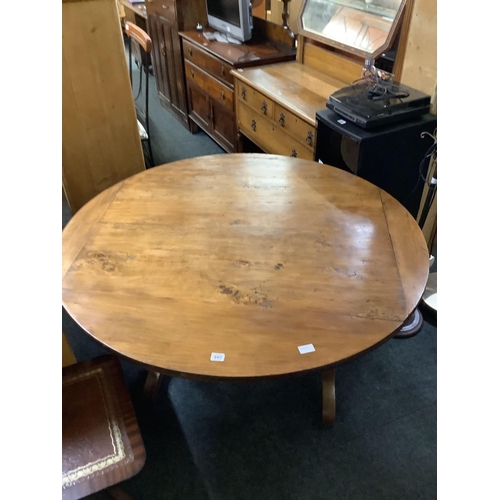 244 - CIRCULAR OAK TILT TOP TABLE, 48'' DIA,