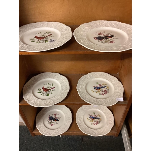 373 - SET OF 6 ROYAL CAULDON IRONSTONE PLATES OF BIRDS