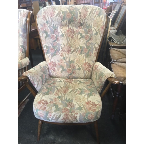 476 - PAIR OF ERCOL GOLDEN DAWN FIRESIDE CHAIRS