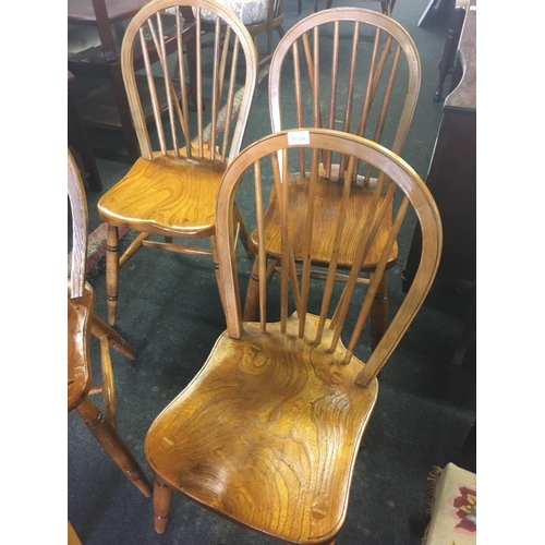 479 - 5 ELM STICK BACK DINING CHAIRS