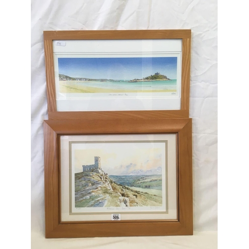 506 - COLOURED LIMITED EDITION PRINT, ''AFTERNOON SUN, BRENT TOR'' BY MARK GIBBONS NUMBERED 124, SIGNED, I... 