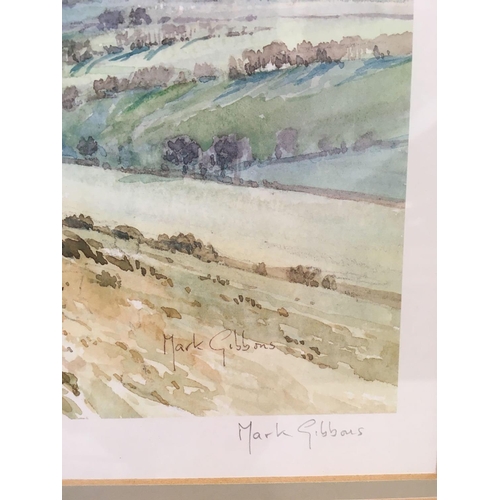 506 - COLOURED LIMITED EDITION PRINT, ''AFTERNOON SUN, BRENT TOR'' BY MARK GIBBONS NUMBERED 124, SIGNED, I... 