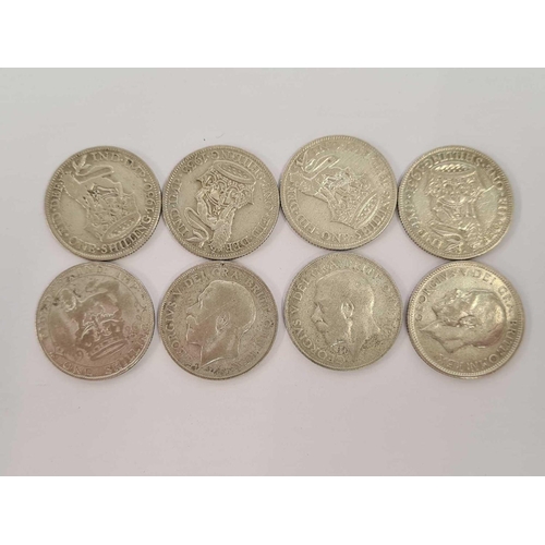 598 - 8 SHILLINGS 1924, 25, 26, 27, 1930 31, 32, 33