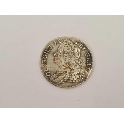 613 - GEORGE II 1743 SHILLING