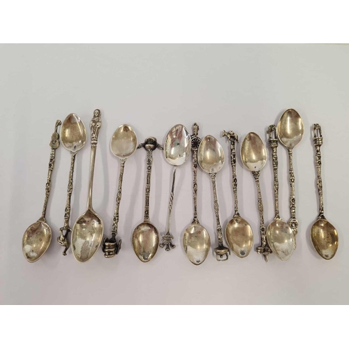 614 - BAG OF SOUVENIR SPOONS WITH FANCY FINIAL'S, 100g