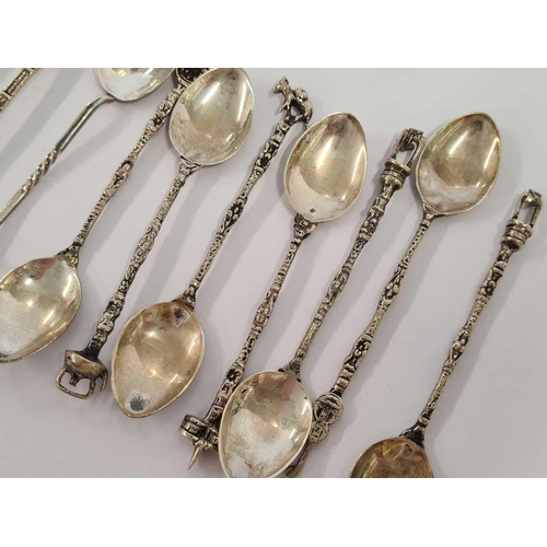 614 - BAG OF SOUVENIR SPOONS WITH FANCY FINIAL'S, 100g