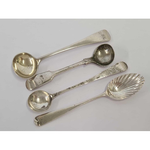 632 - 4 SILVER SPOONS, 2 MUSTARD OR SALT, 1 COFFEE SPOON & I OTHER 28g